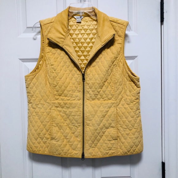 Christopher & Banks Jackets & Blazers - Quilted yellow vest